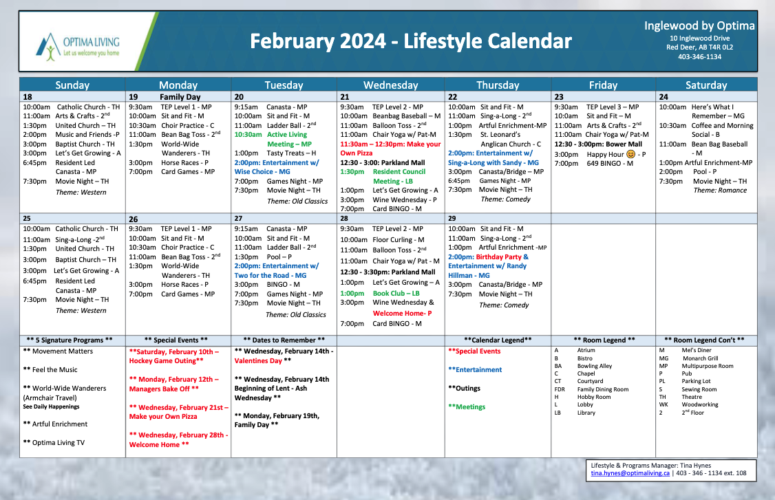 Inglewood February 18-29 2024 event calendar